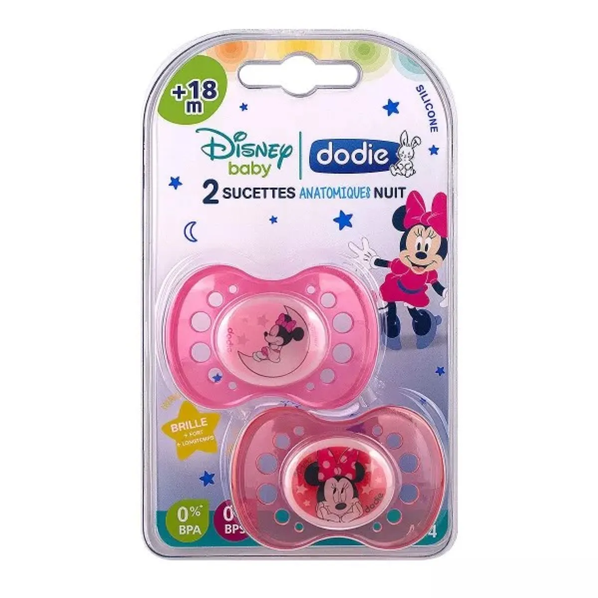 Dodie Anatomische Fopspenen Siliconen Nacht Minnie +18m