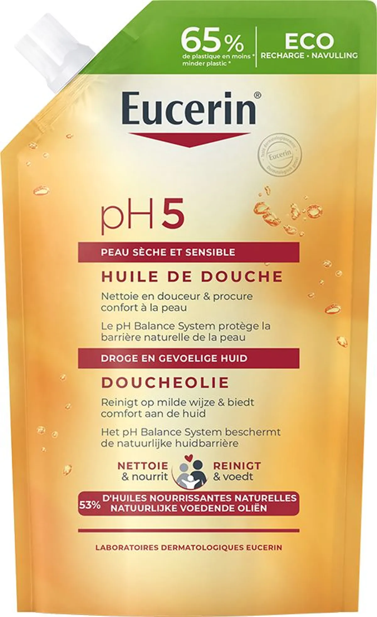 Eucerin pH5 Huile de Douche Peau Sèche et Sensible recharge 400ml