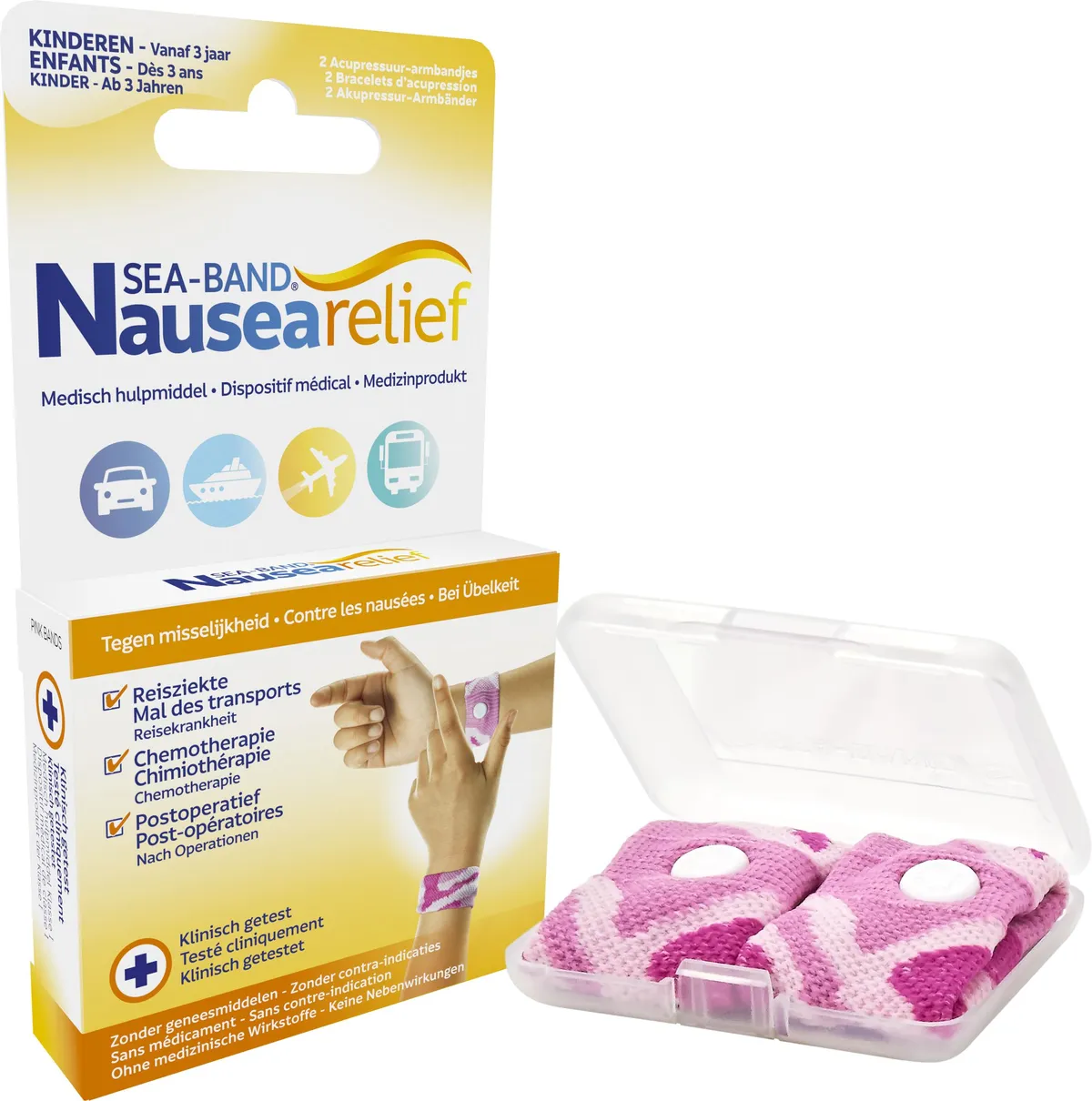 Sea Band 2 Armbanden Kids Roze