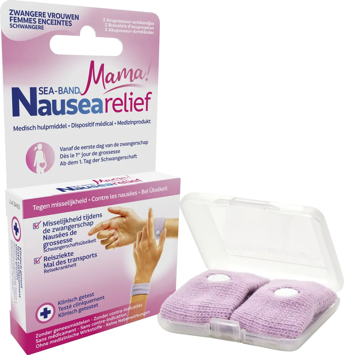 Sea Band 2 Bracelets Mama Grossesse Lila