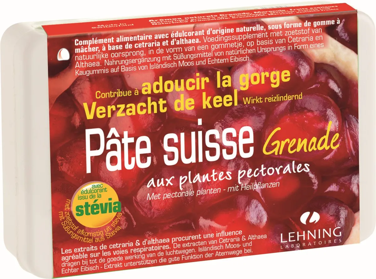 Pâte Suisse Grenade Tux Cetraria Althaea Gorge 50g