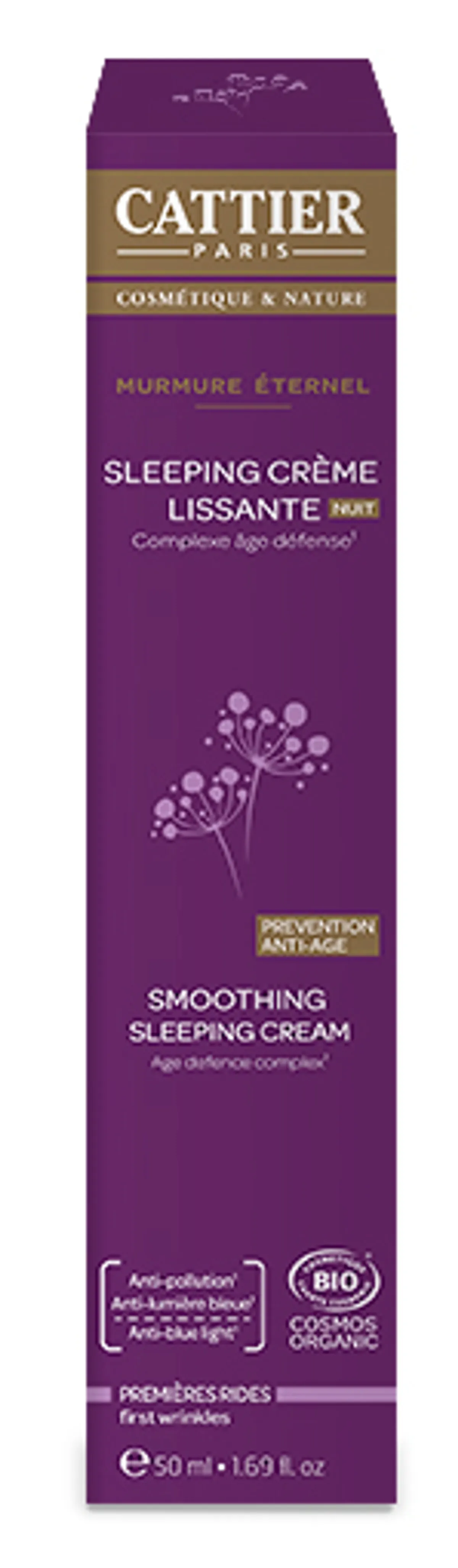 Cattier Murmure Eternel Sleeping Smooth Crème Nacht Bio 50 ml
