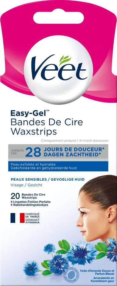 Veet Koude Wasstrips Gezicht&correcties 20 Strip