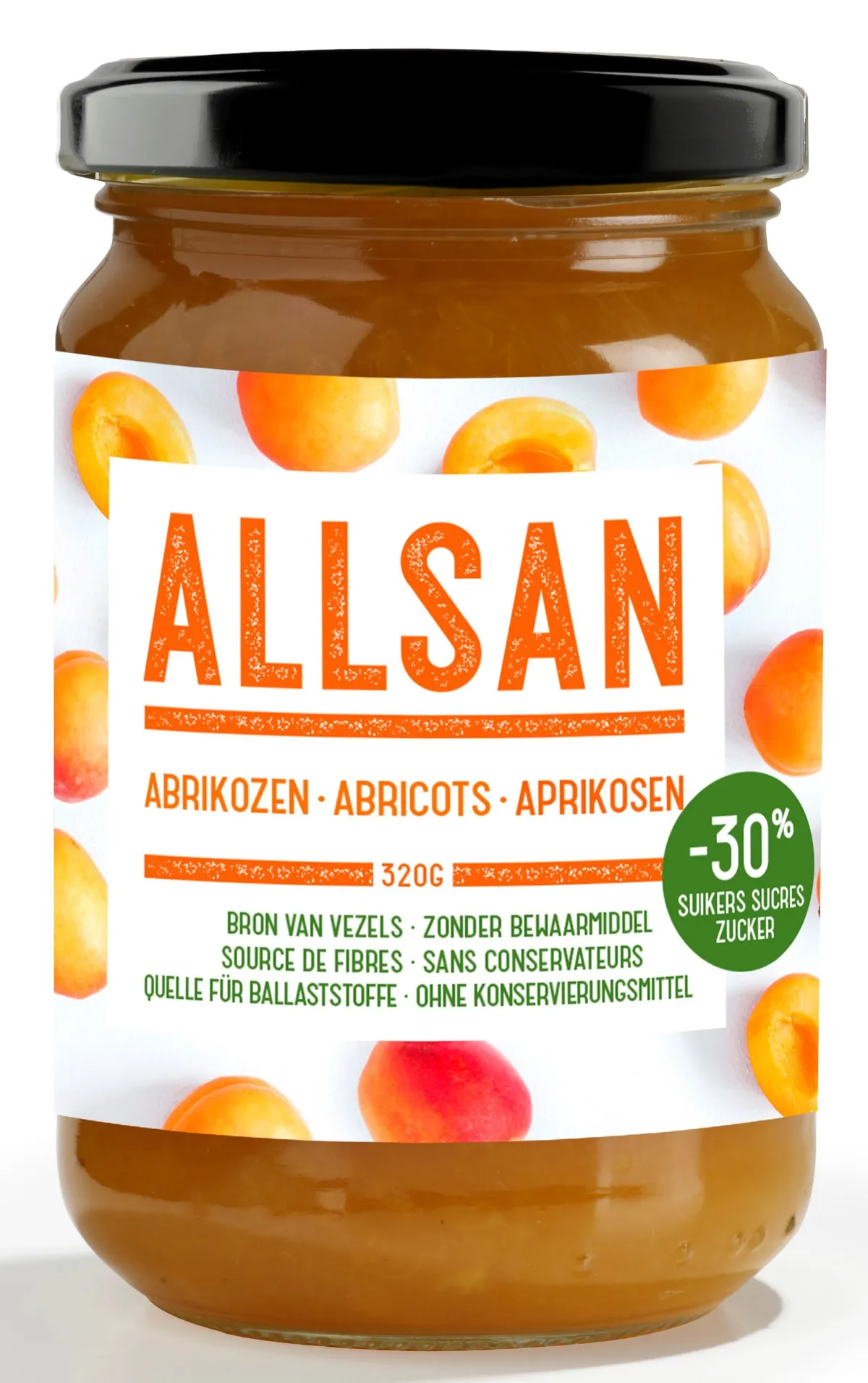 Allsan Pâte à Tartiner Abricots 320gr