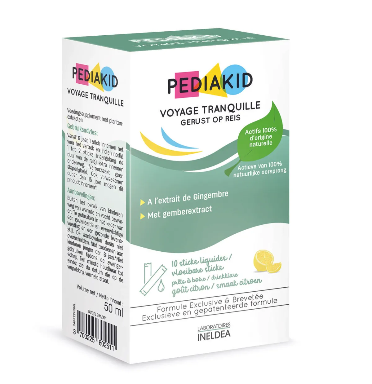 Pediakid Reisziekte Stick 10 x 5 ml