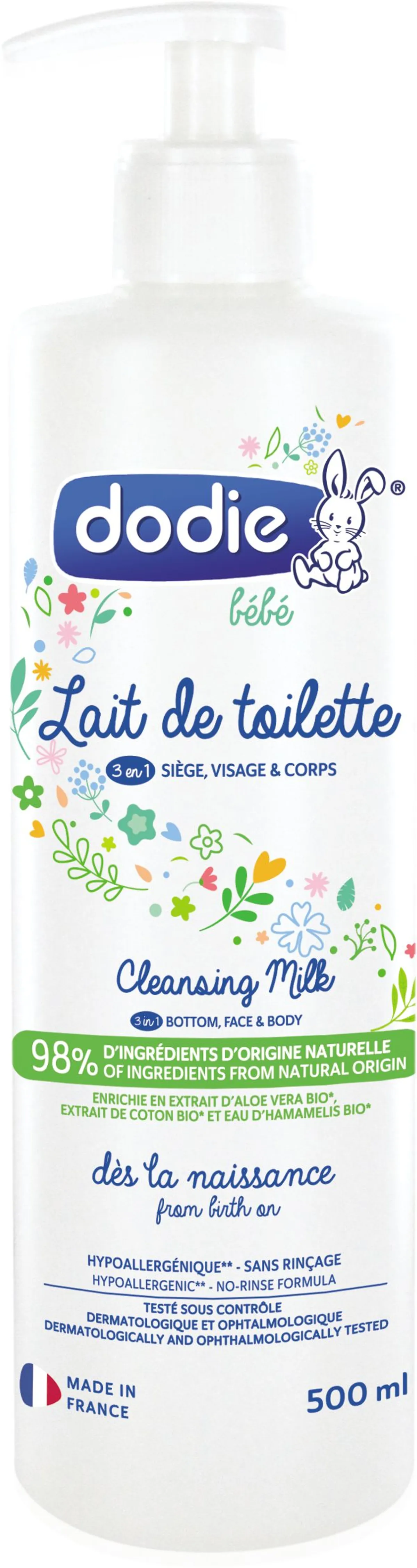Dodie Lait Nettoyant 3en1 500ml