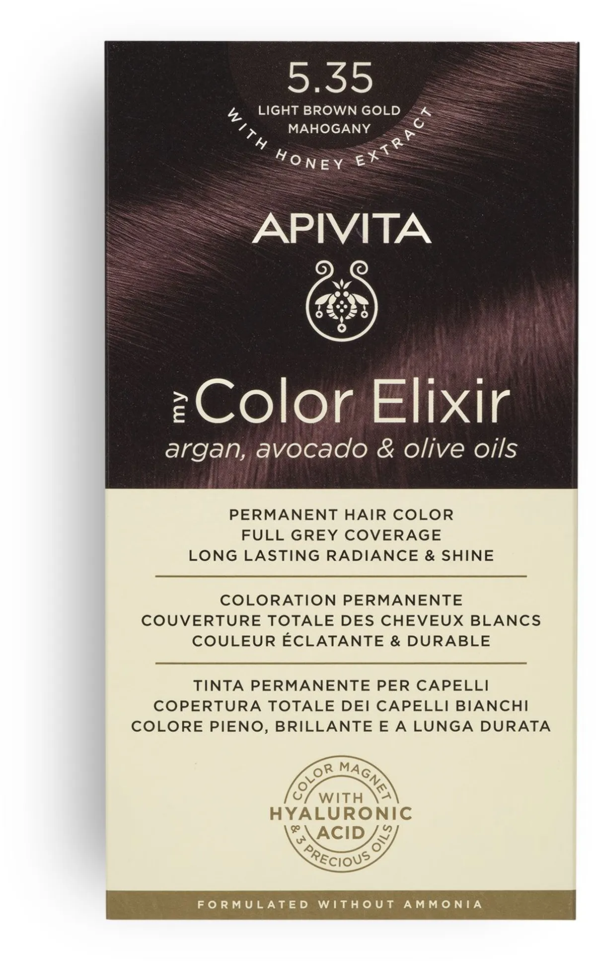 Apivita My Color 5.35 Light Brown Gold Mahogany 2