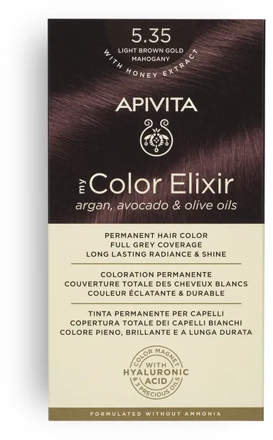 Apivita My Color 5.35 Light Brown Gold Mahogany 2