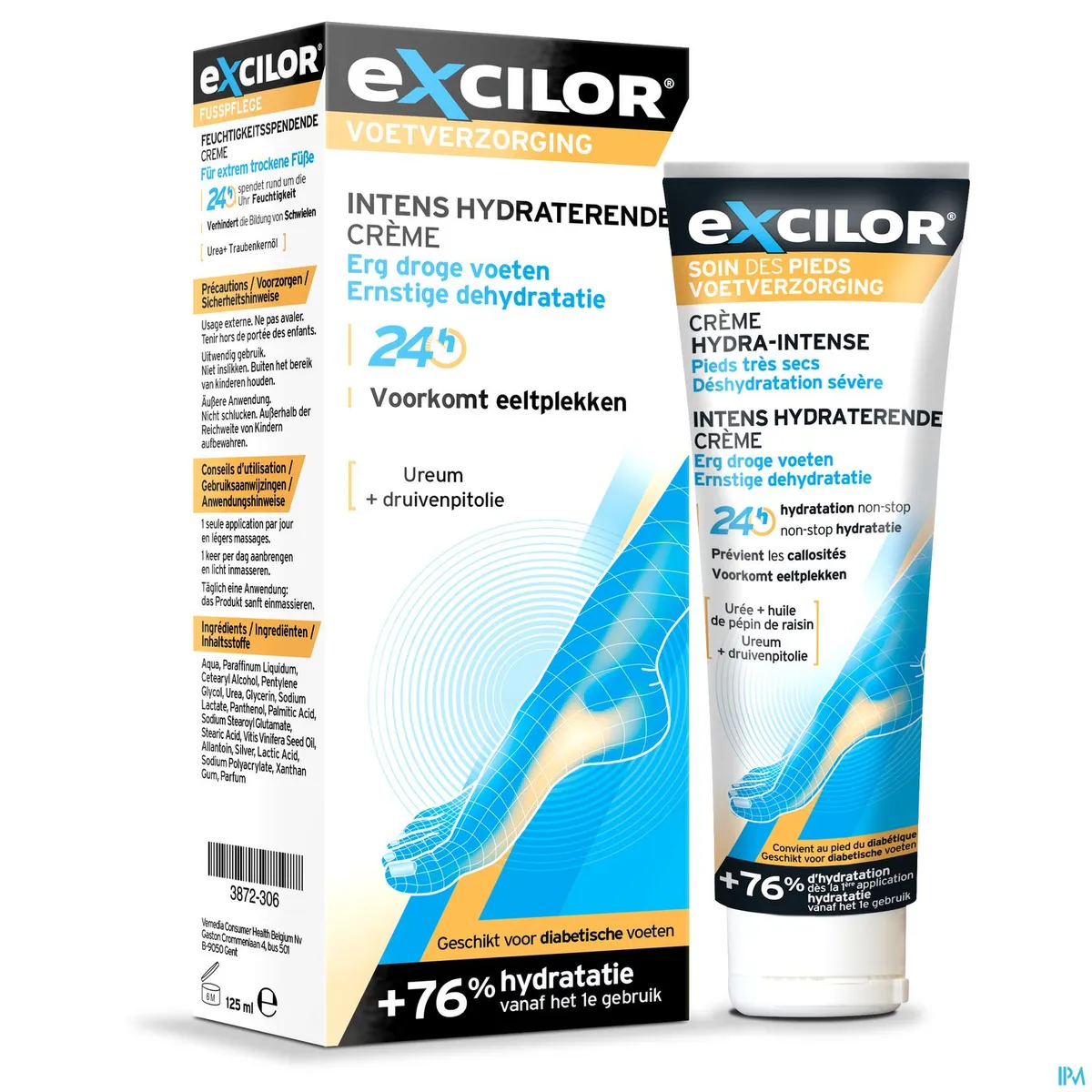 Excilor Crème Hydra-Intense Soin des Pieds 125ml