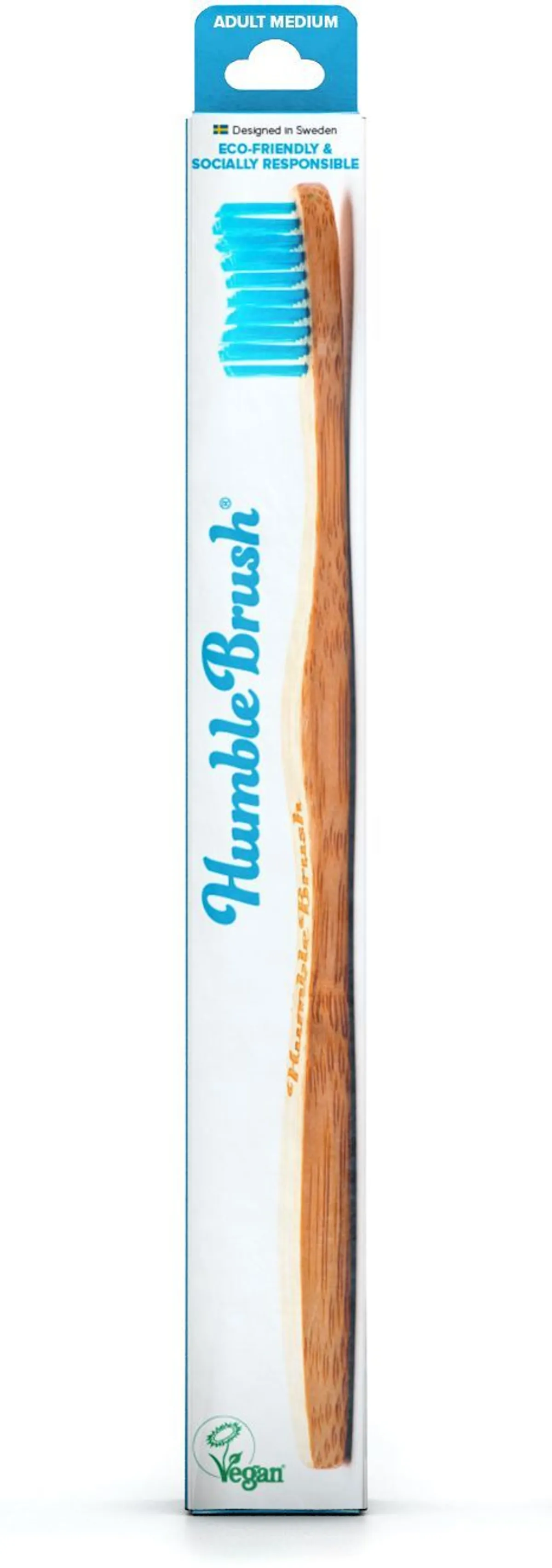 Brosse A Dents Bambou Adulte Medium Bleu