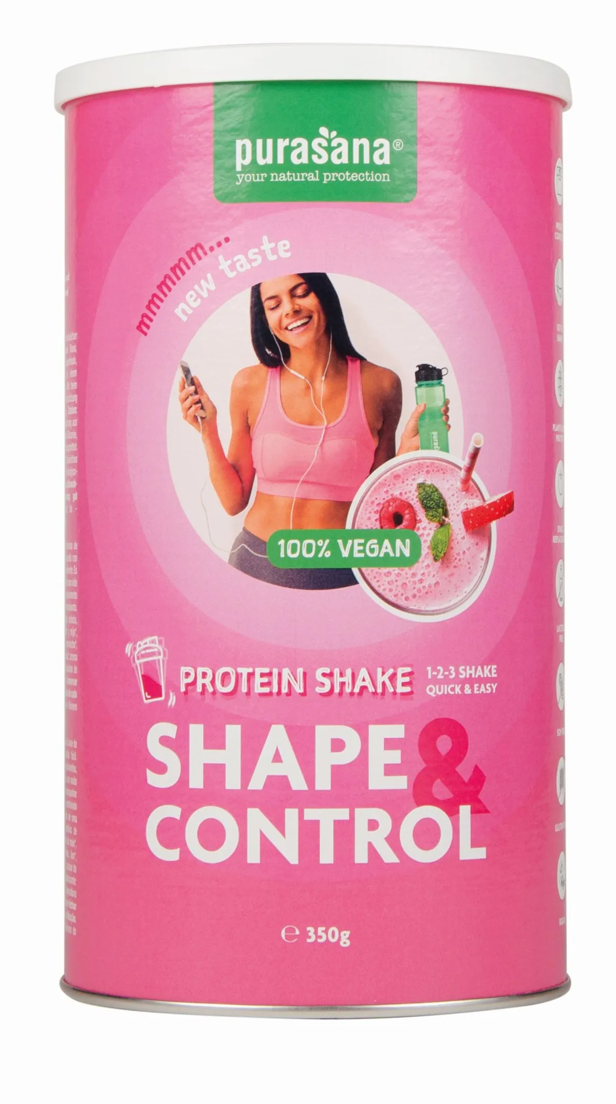 Purasana Shape & Control Aardbei Framboos 350 g