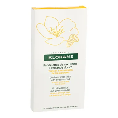 Klorane Amande Douce Bandelettes De Cire Froide Visage & Zones Sensibles 6X