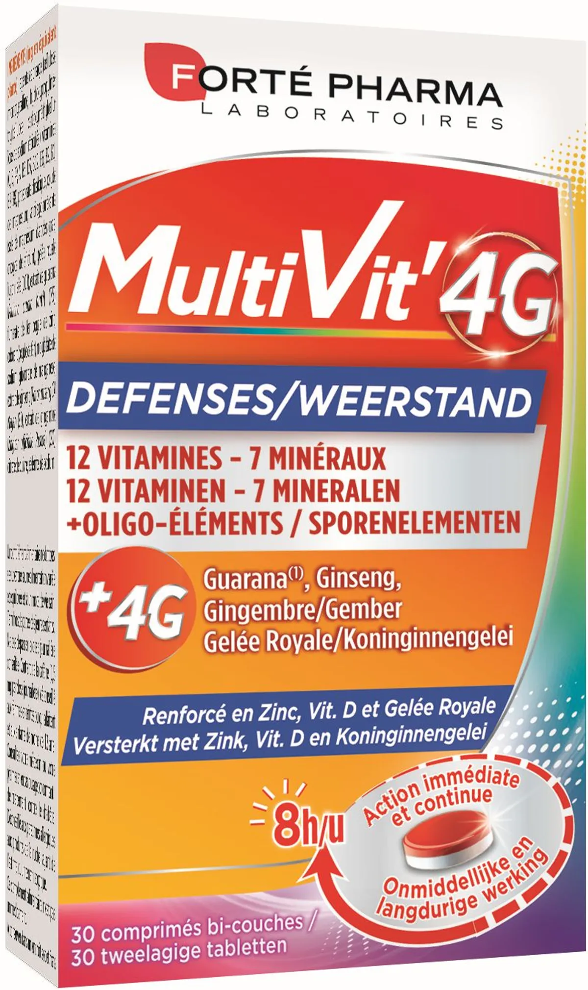 Forté Pharma MultiVit'4G Défenses 30 Comprimés