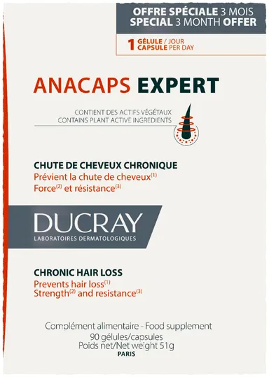 Ducray Anacaps Expert Tegen Progressieve Haaruitval 90Caps