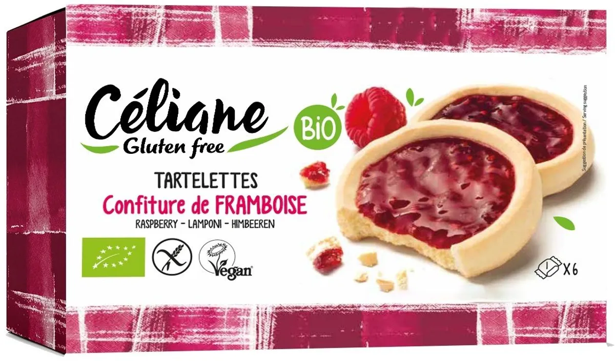 Celiane Biologische Frambozentaartjes 130 g