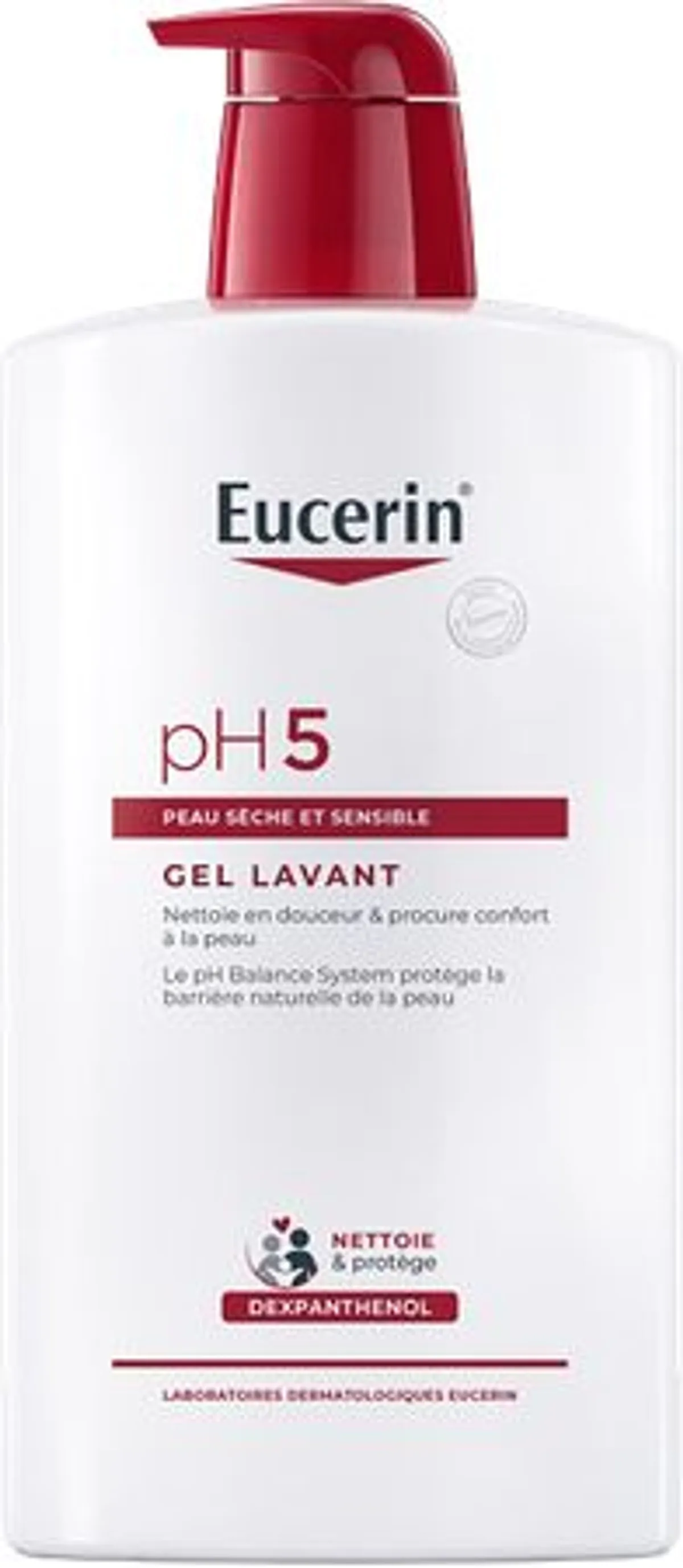Eucerin pH5 Gel Lavant Peau Sèche et Sensible avec pompe Visage et Corps 1000ml