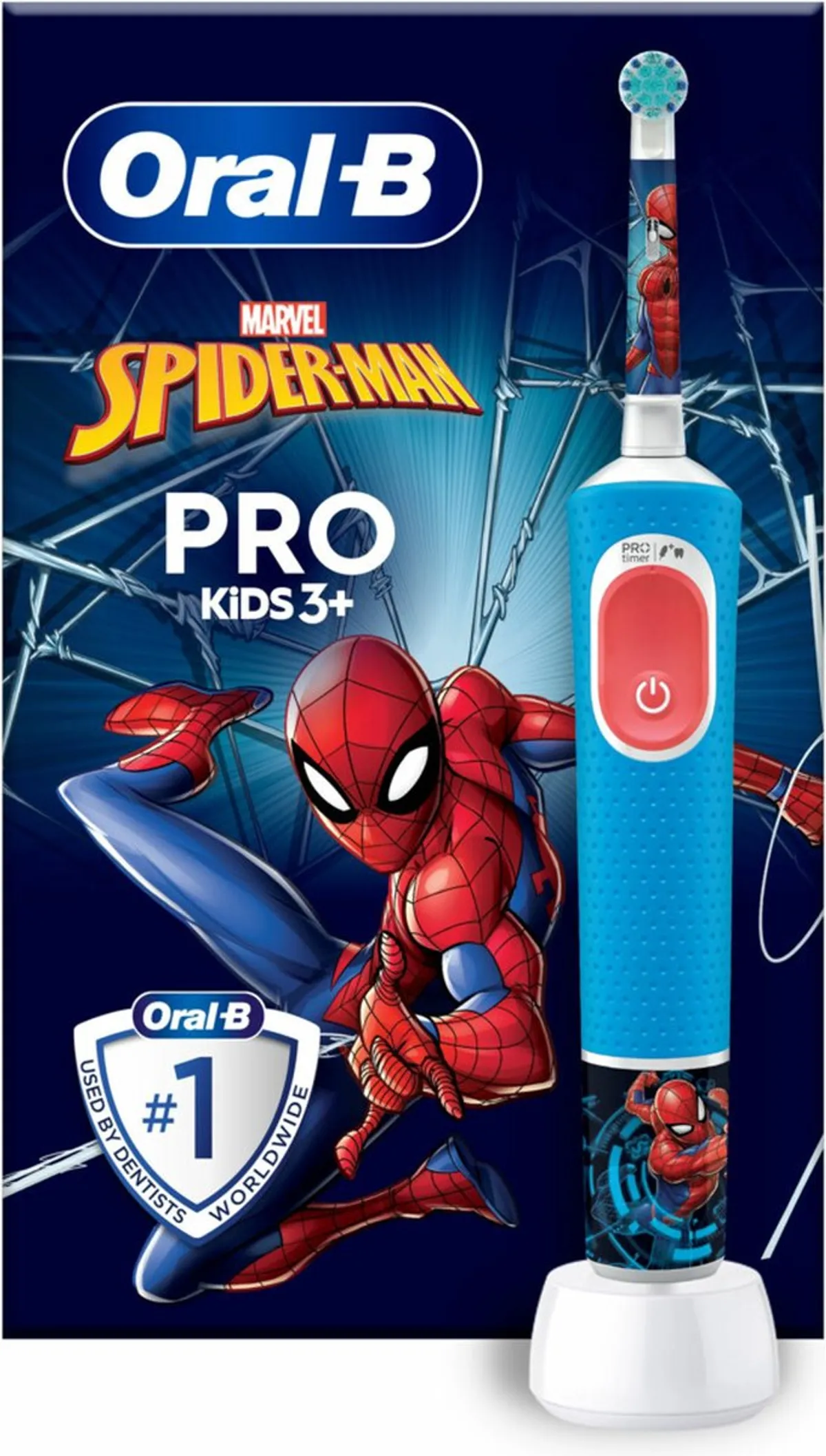 Oral B D100 Brosse à Dents Electrique Spider- Man + Eb10