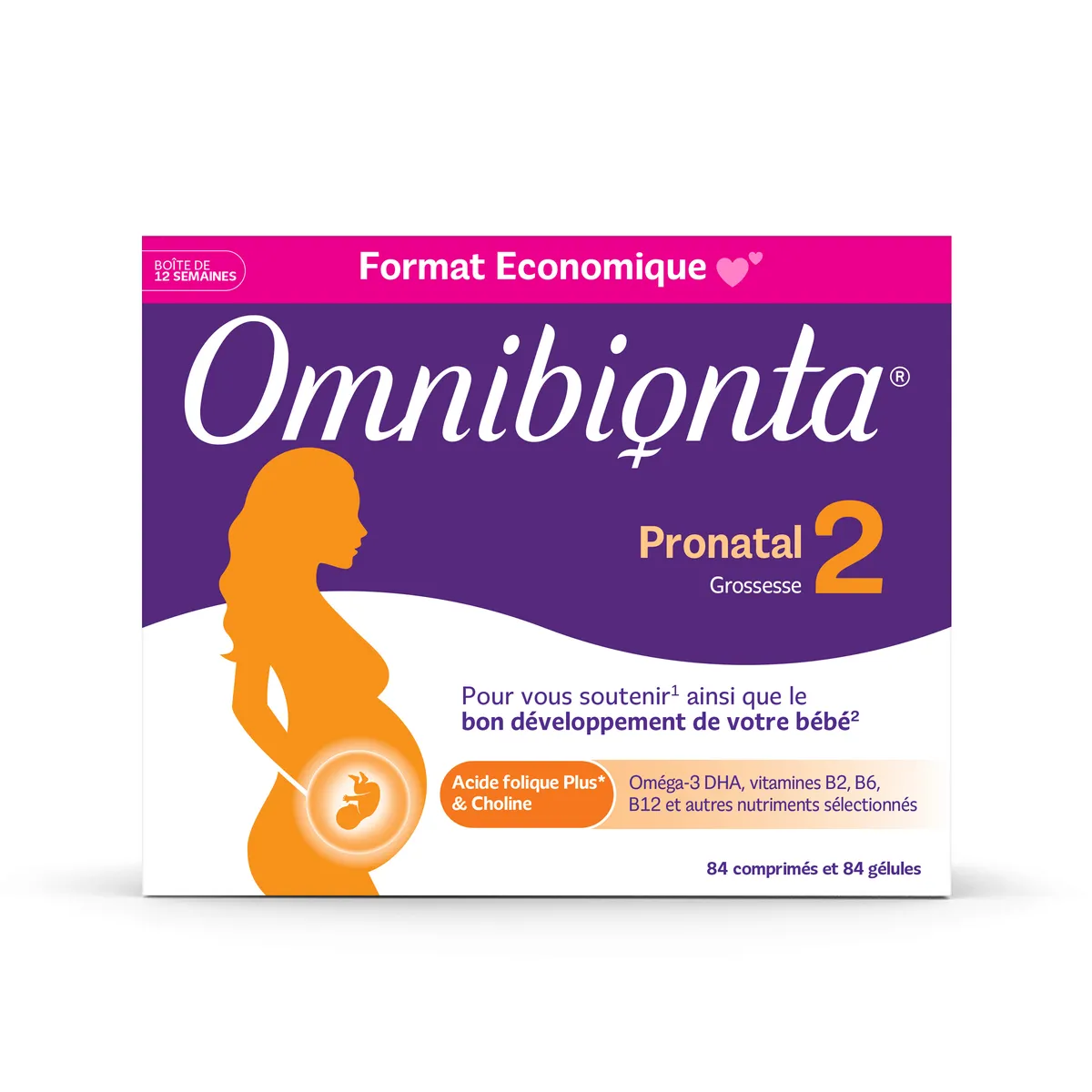 Omnibionta Pronatal 2 Grossesse 84 Comprimés + 84 Gélules