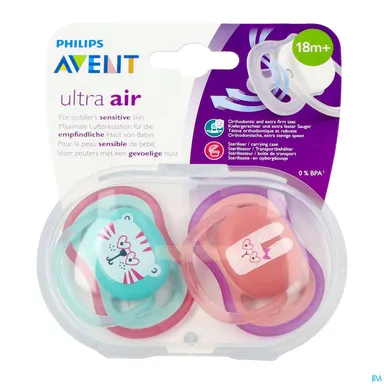 Philips Avent Fopspeen +18 m Air Girl Tijger Konijn