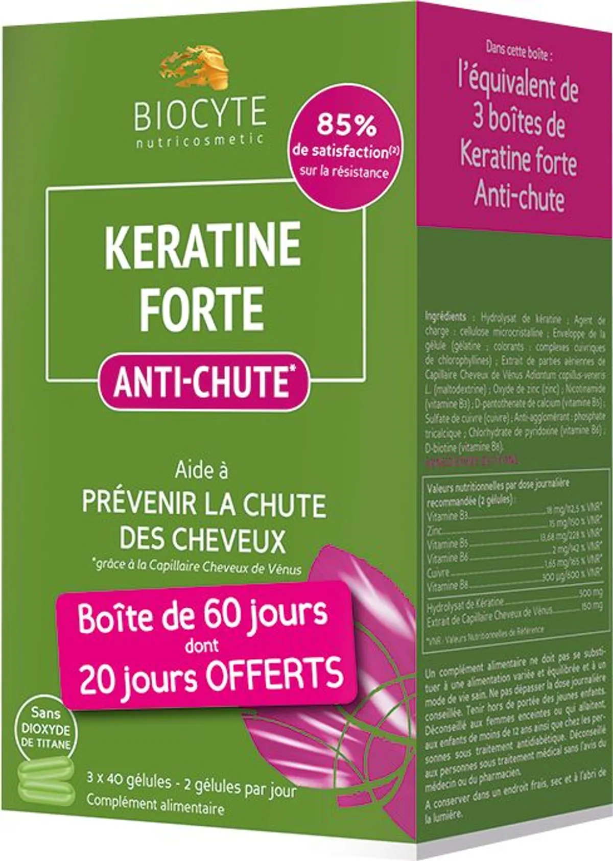 Biocyte Keratine Forte Antihaaruitval 120 Capsules
