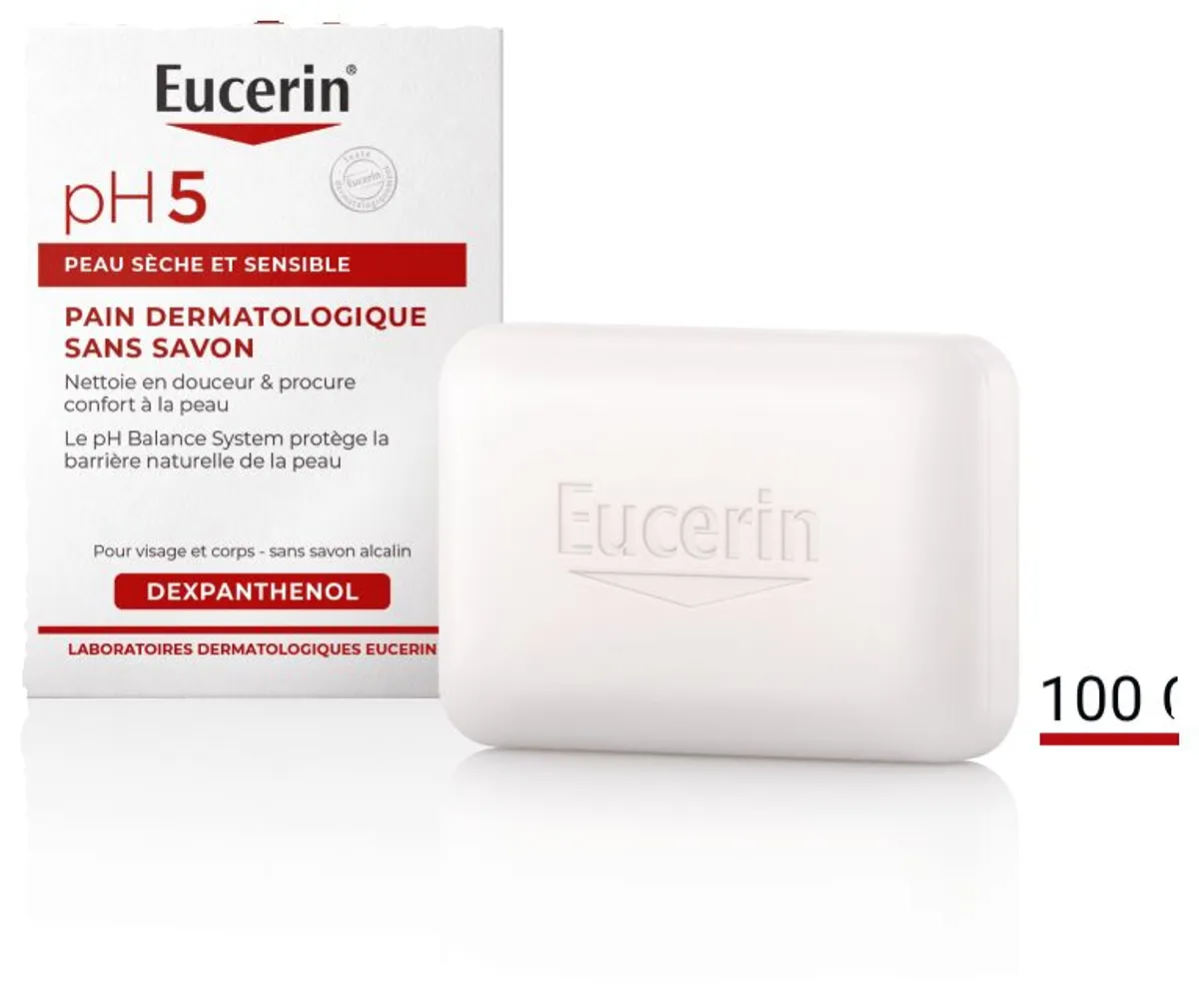 Eucerin pH5 Pain Dermatologique Peau Sèche et Sensible Visage et Corps 100g