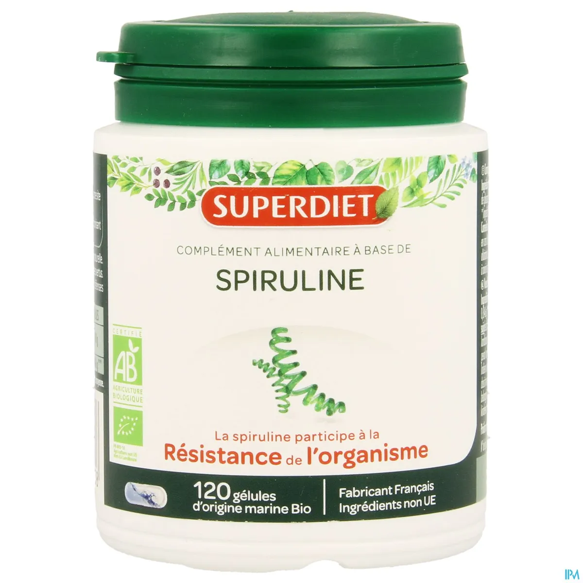 Superdiet Spirulina Bio 120 Capsules