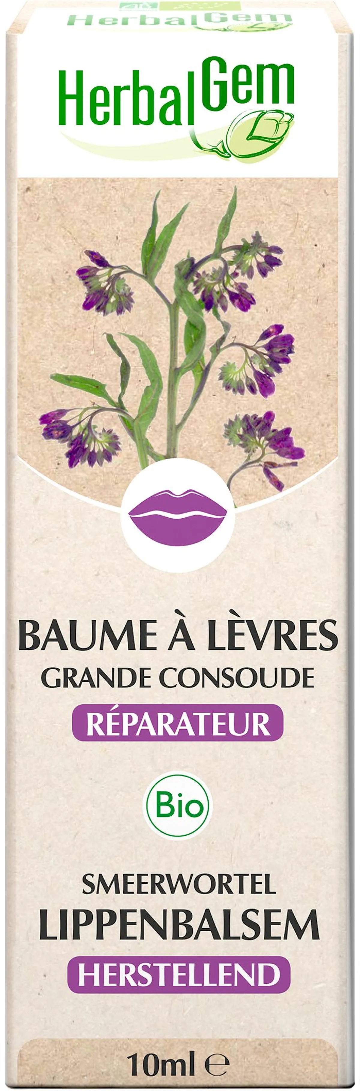HerbalGem Baume à Lèvres Grande Consoude Bio 10ml