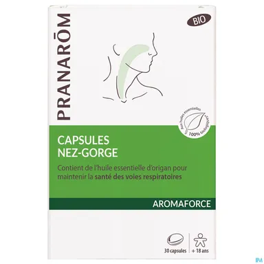 Pranarôm Aromaforce Nez-Gorge 30 Capsules