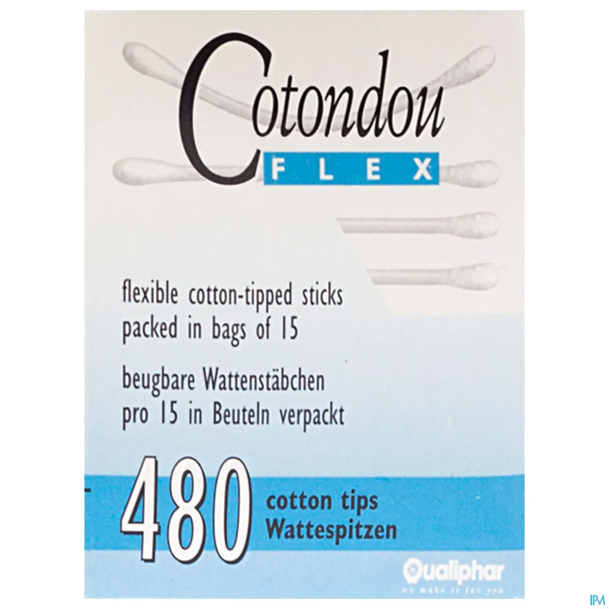 Cotondou Wattenstaafjes Flexibel 240 Wattenstaafjes (480 Gewatteerde Uiteinden)