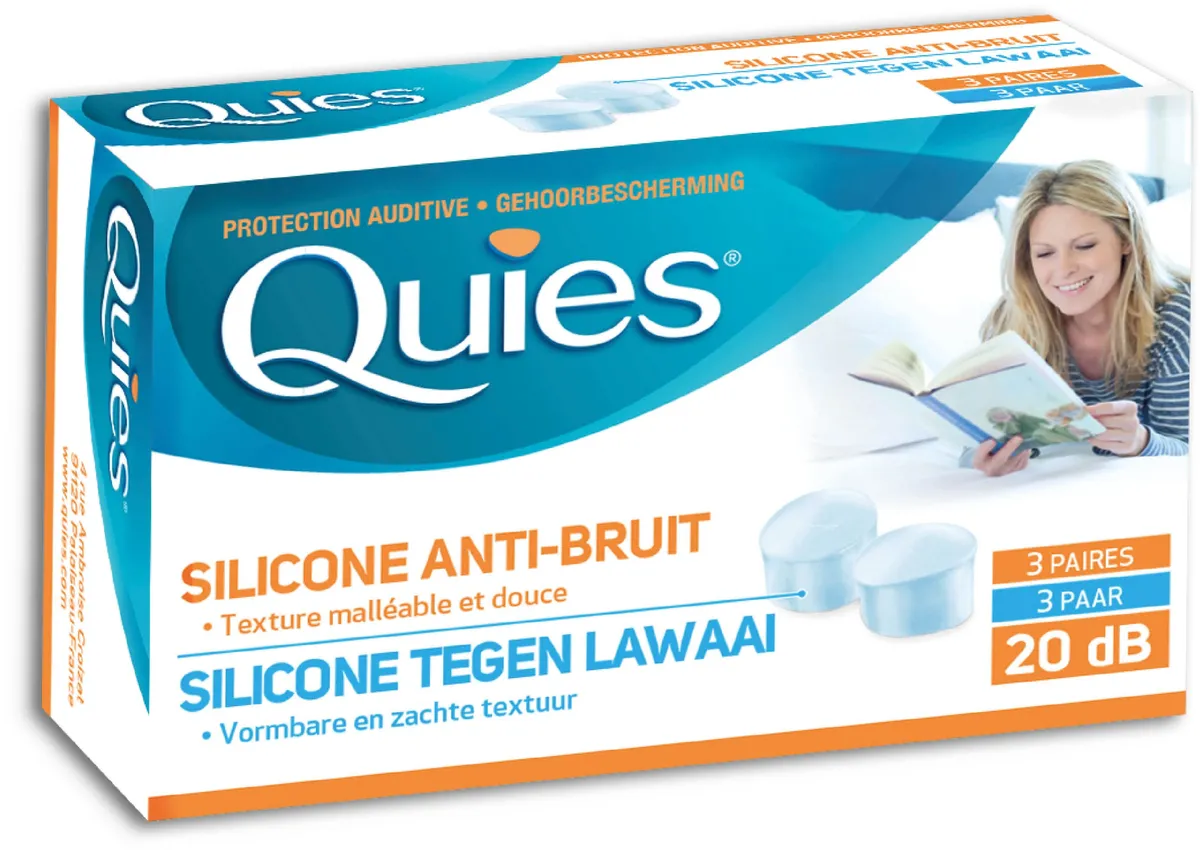Quies Protection Auditive Anti-Bruit Silicone (3 Paires)