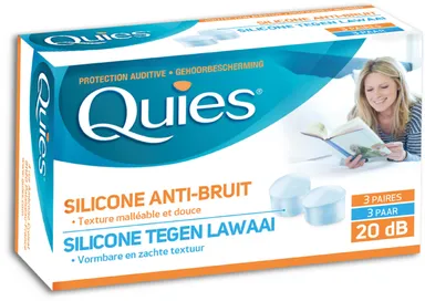 Quies Protection Auditive Anti-Bruit Silicone (3 Paires)
