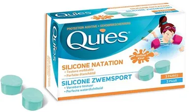 Quies Gehoorbescherming Speciaal Zwermsport Silicone Kind (3 Paar)