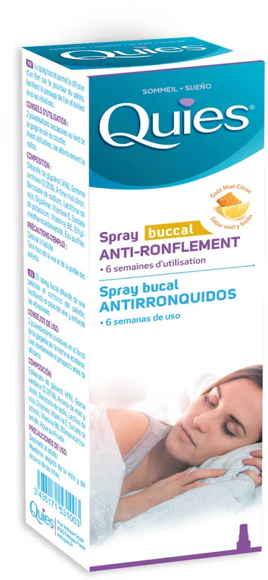 Quies Mondspray Antisnurken Honing-citroen 70ml