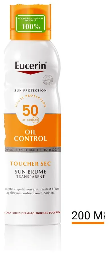Sun Oil Control SPF 50 Toucher Sec Brume Transparent 200ml