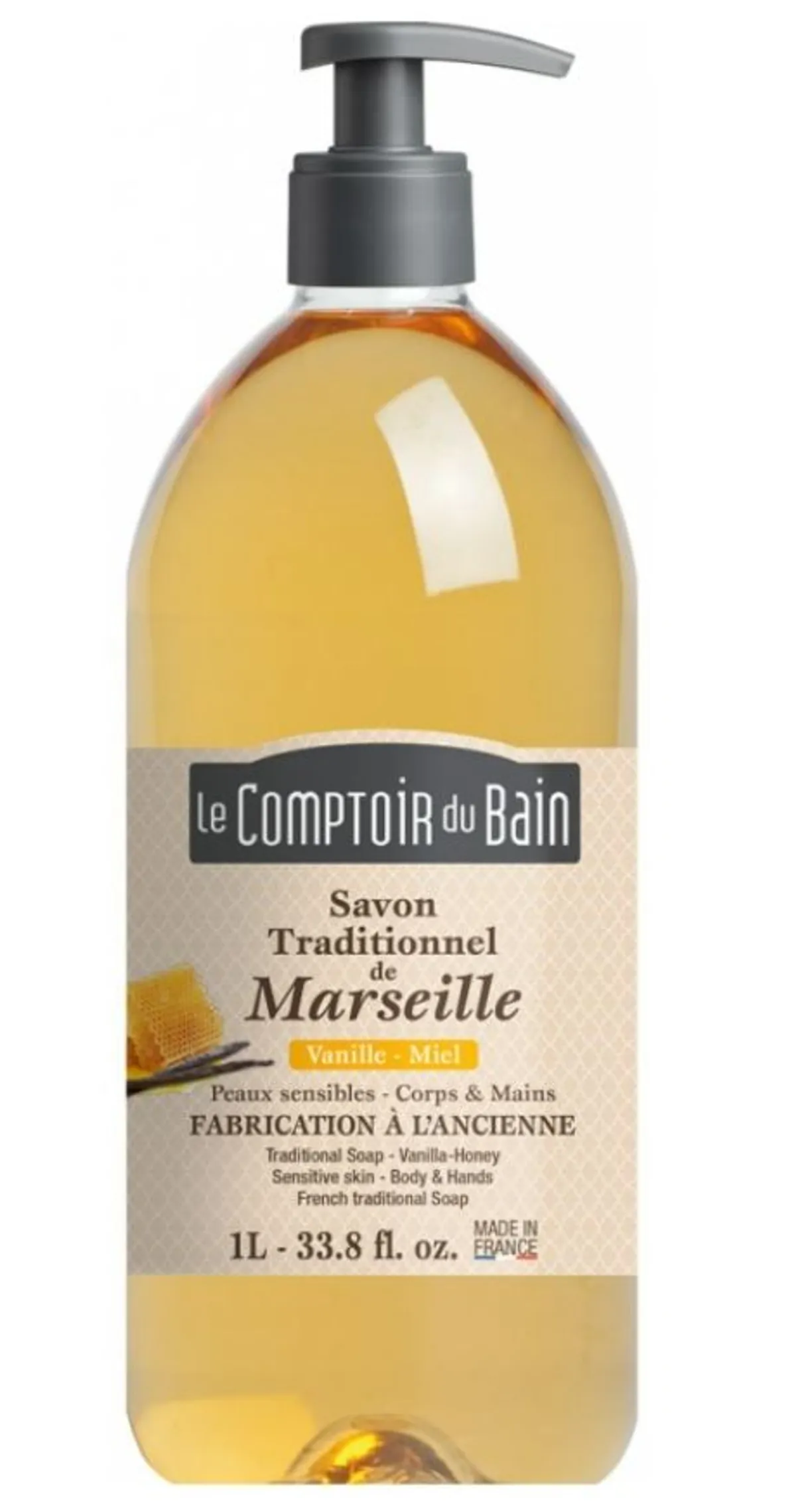 Le Comptoir du Bain Savon Liquide Marseille Vanille-Miel 500ml