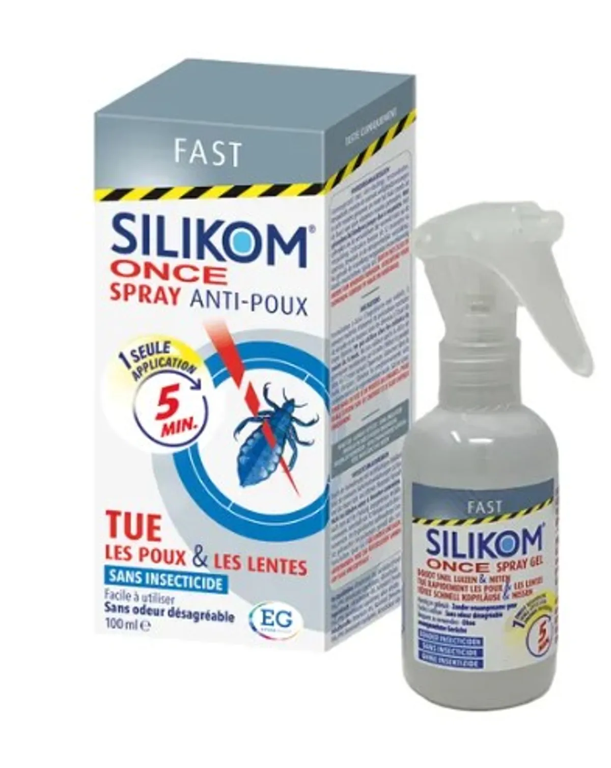 Silikom Once Spray Gel Anti Poux 100ml