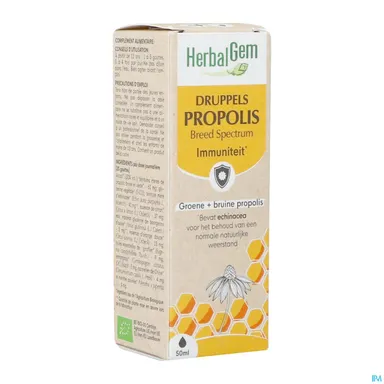 Herbalgem Propolis Breedspectrum Bio Druppels 50 ml