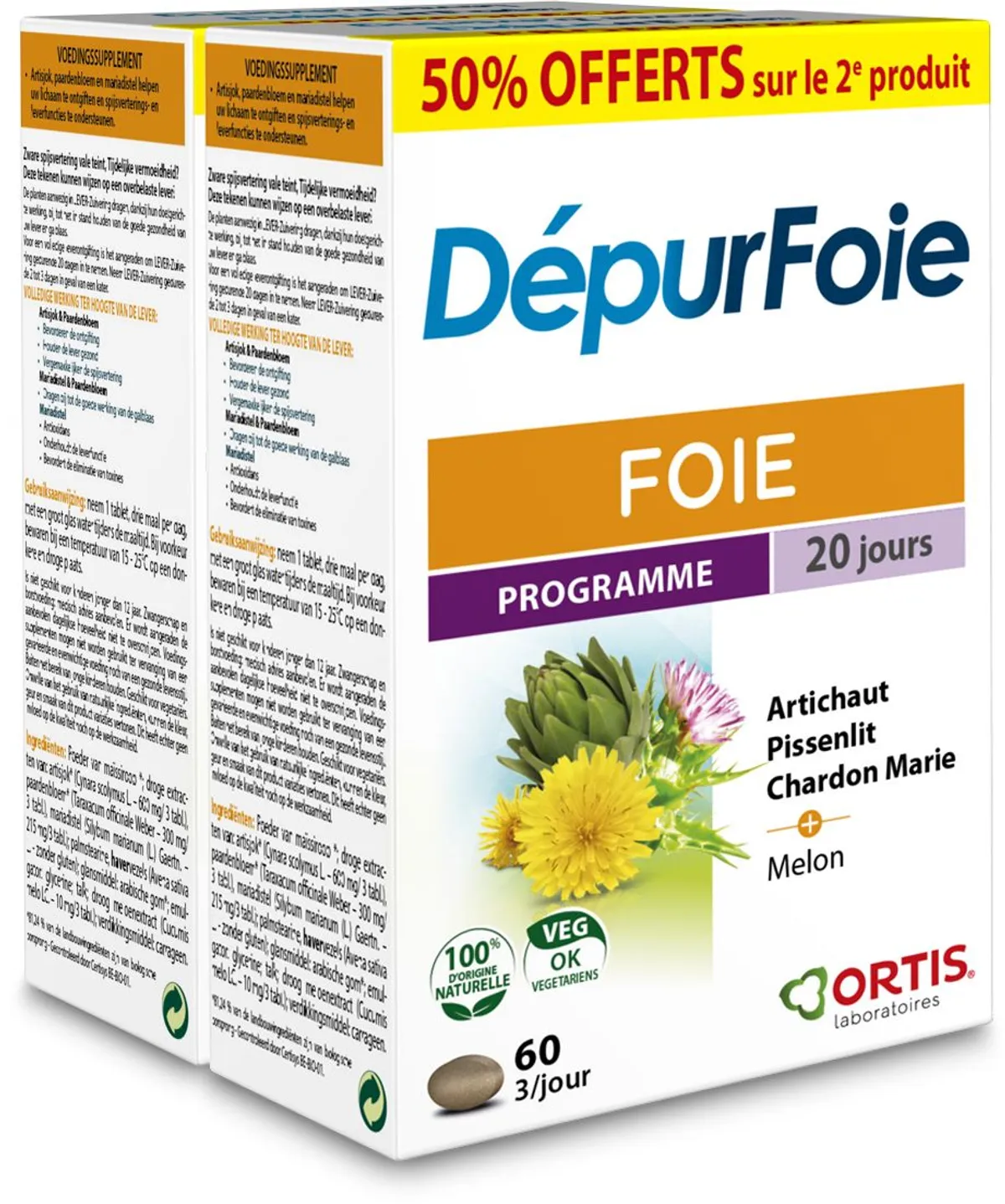 MethodDraine Depur Foie 60 Comprimés | Lot de 2 boîtes