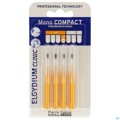 Oral Care Elgydium Clinic Brossette Interdentaire Mono Compact Orange Iso 3 1,2mm 4 Pièces