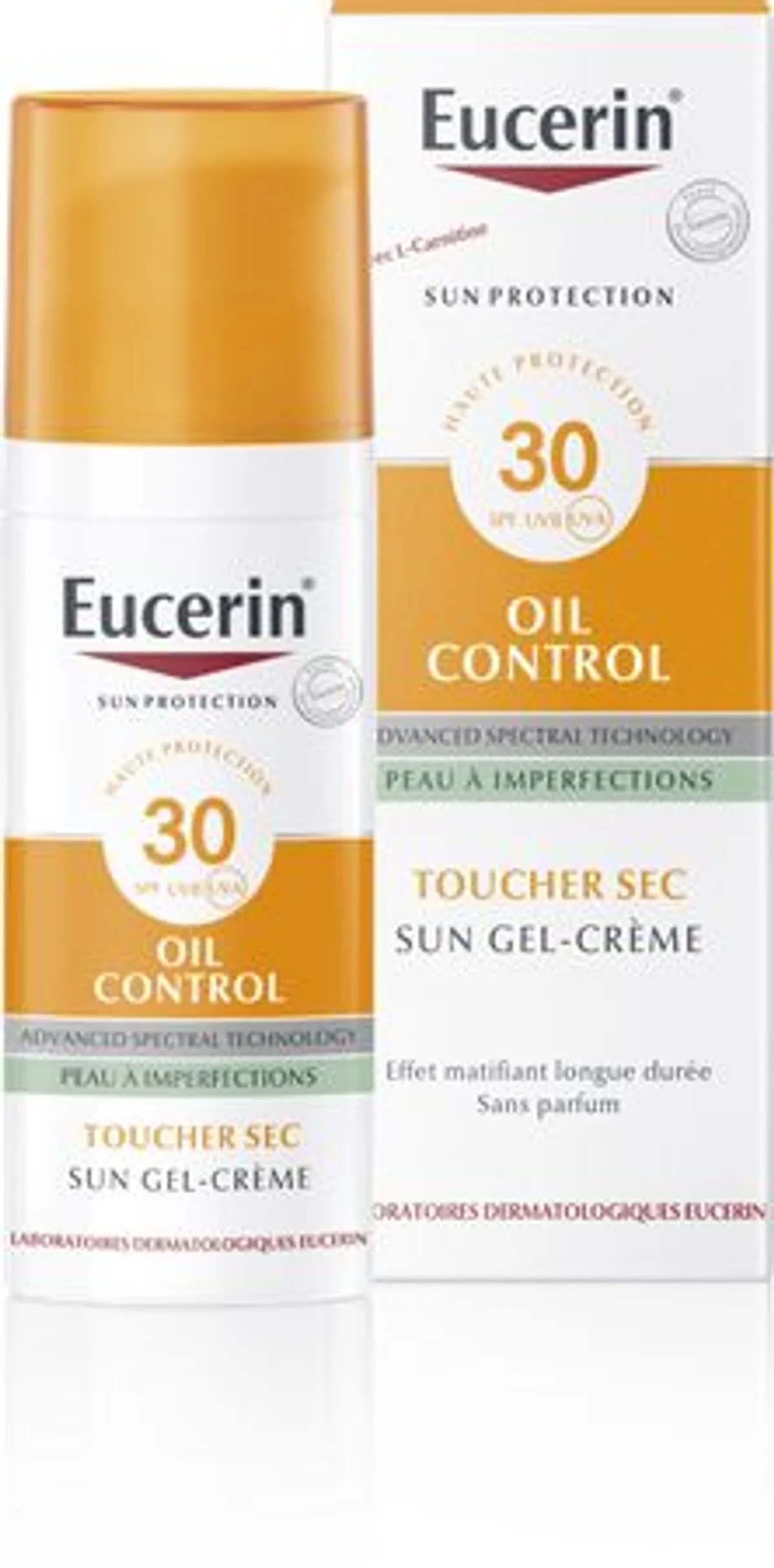 Eucerin Sun Oil Control SPF 30 Toucher Sec Gel-Crème Peau à Imperfections et Grasse avec pompe 50 ml