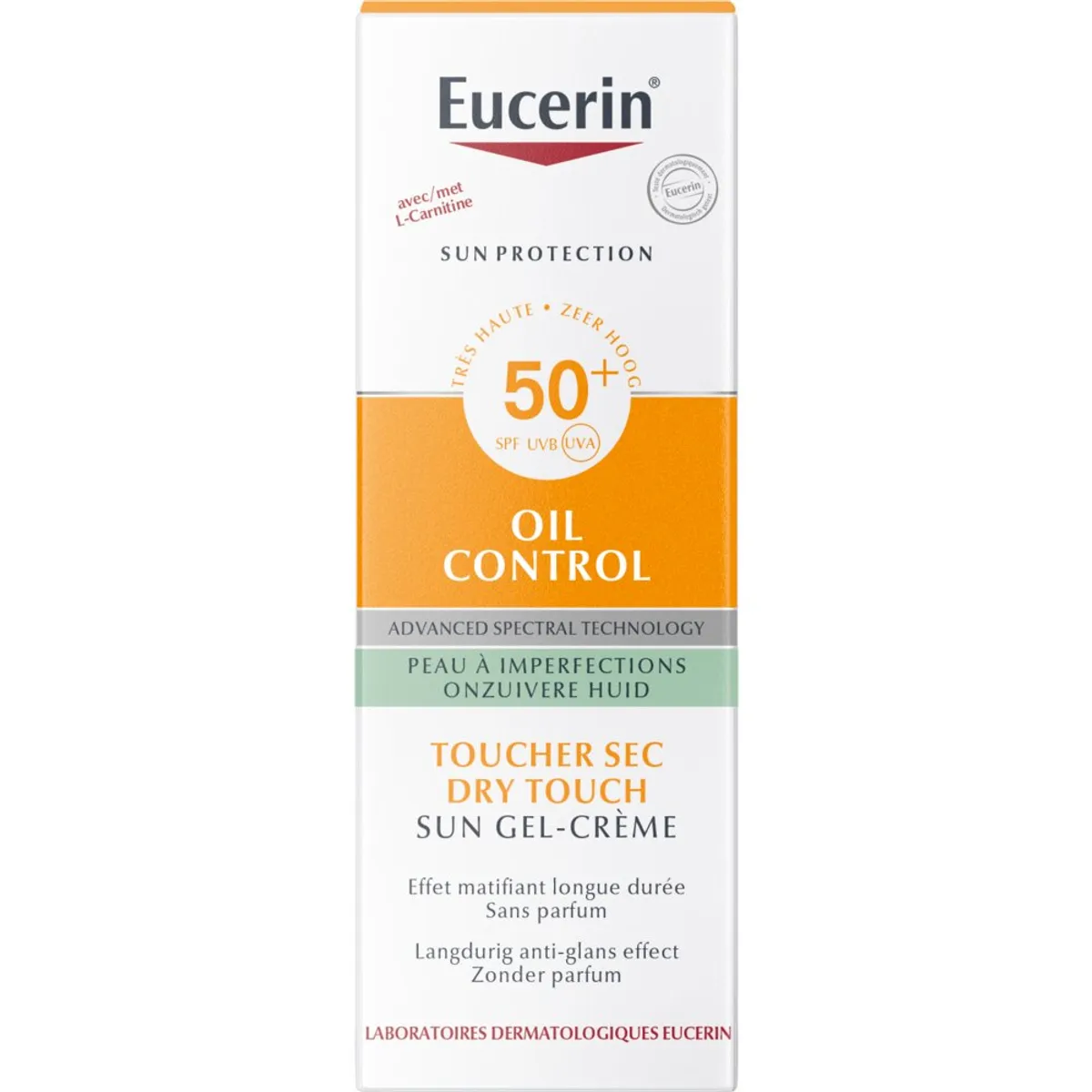 Eucerin Sun Oil Control SPF 50+ Dry Touch Gel-Crème Onzuivere en Vette Huid met pomp 50ml