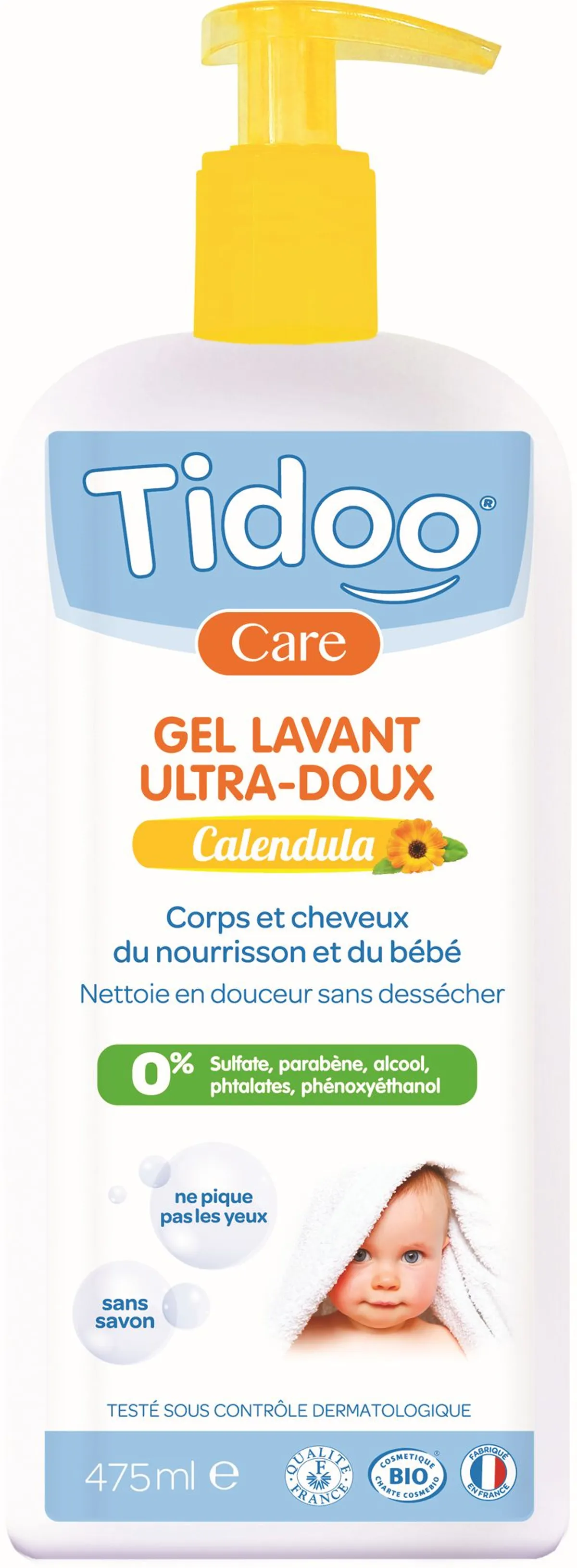Tidoo Gel Lavant Ultra-Doux Calendula 475ml
