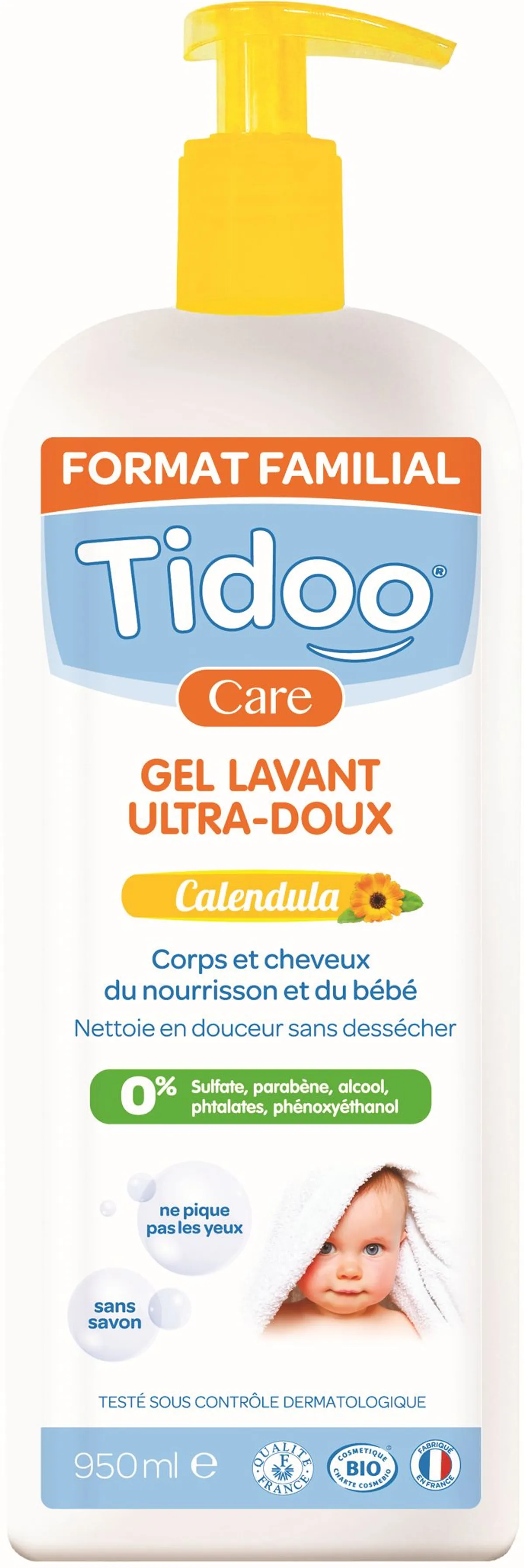 Tidoo Supermilde Reinigende Gel Calendula 950 ml