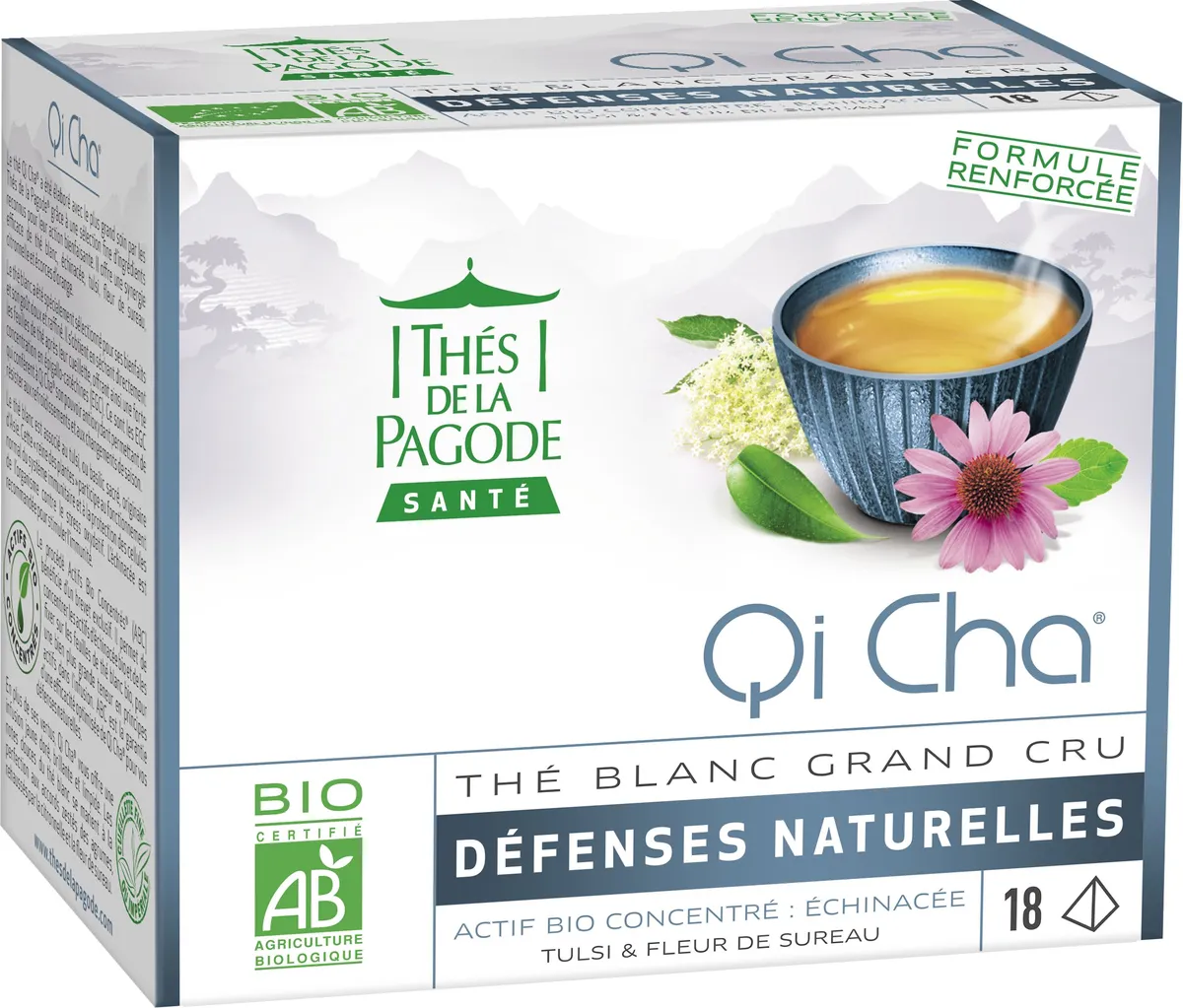 Thés De La Pagode Qi Cha Bio 18 Sachets
