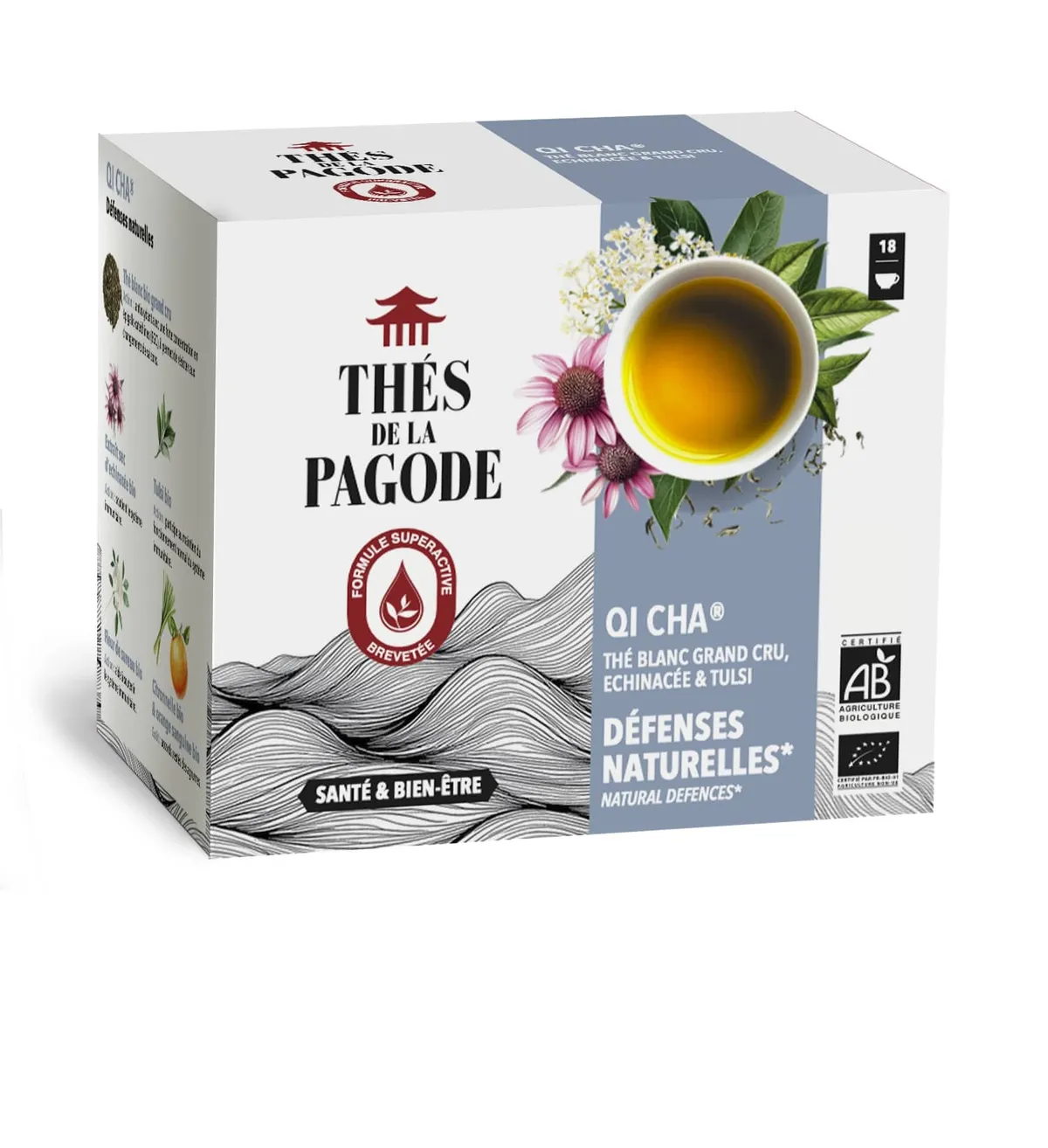 Thés De La Pagode Qi Cha Bio 18 Sachets