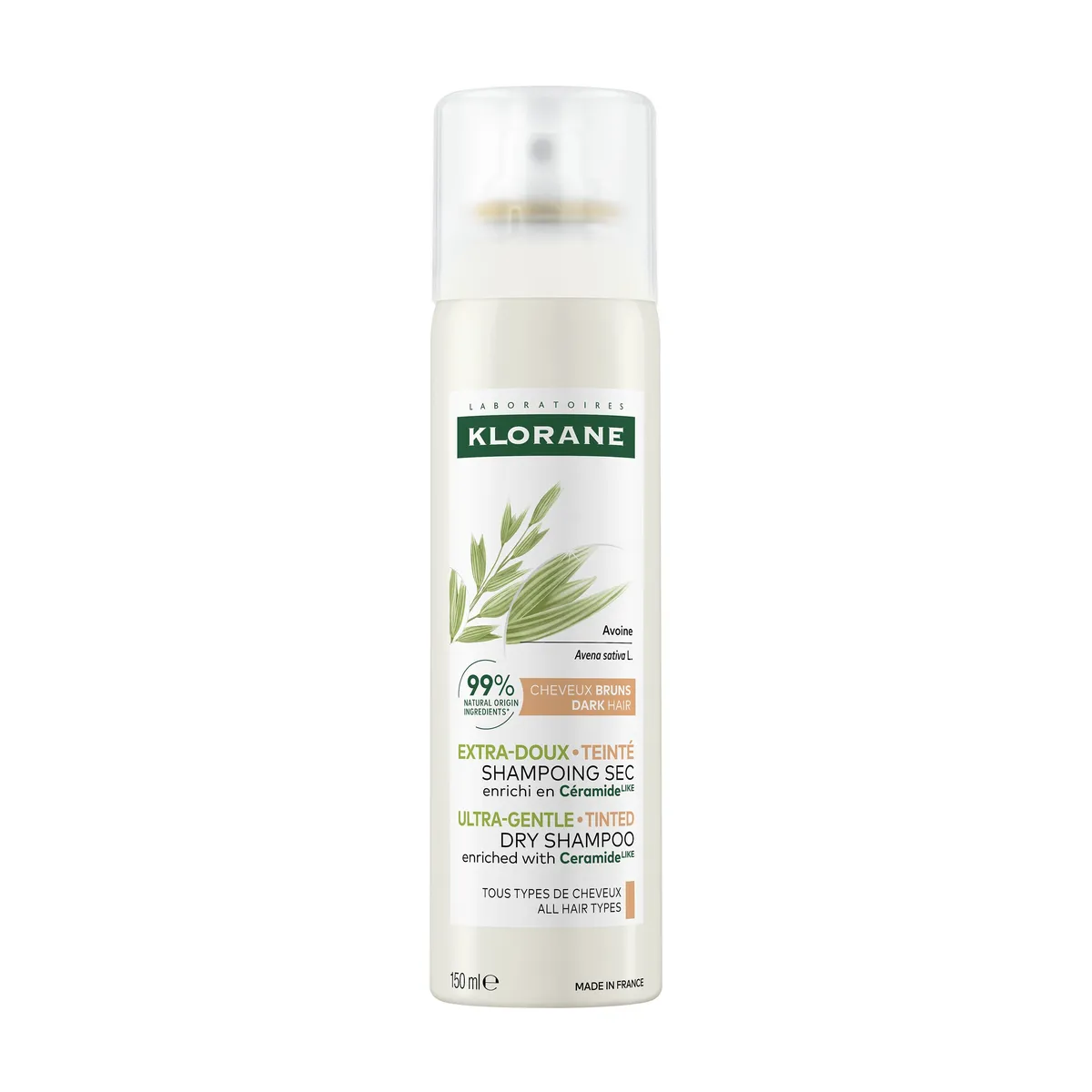 Klorane Avoine & Céramide Like Shampooing Sec Extra-Doux Cheveux Bruns 150Ml