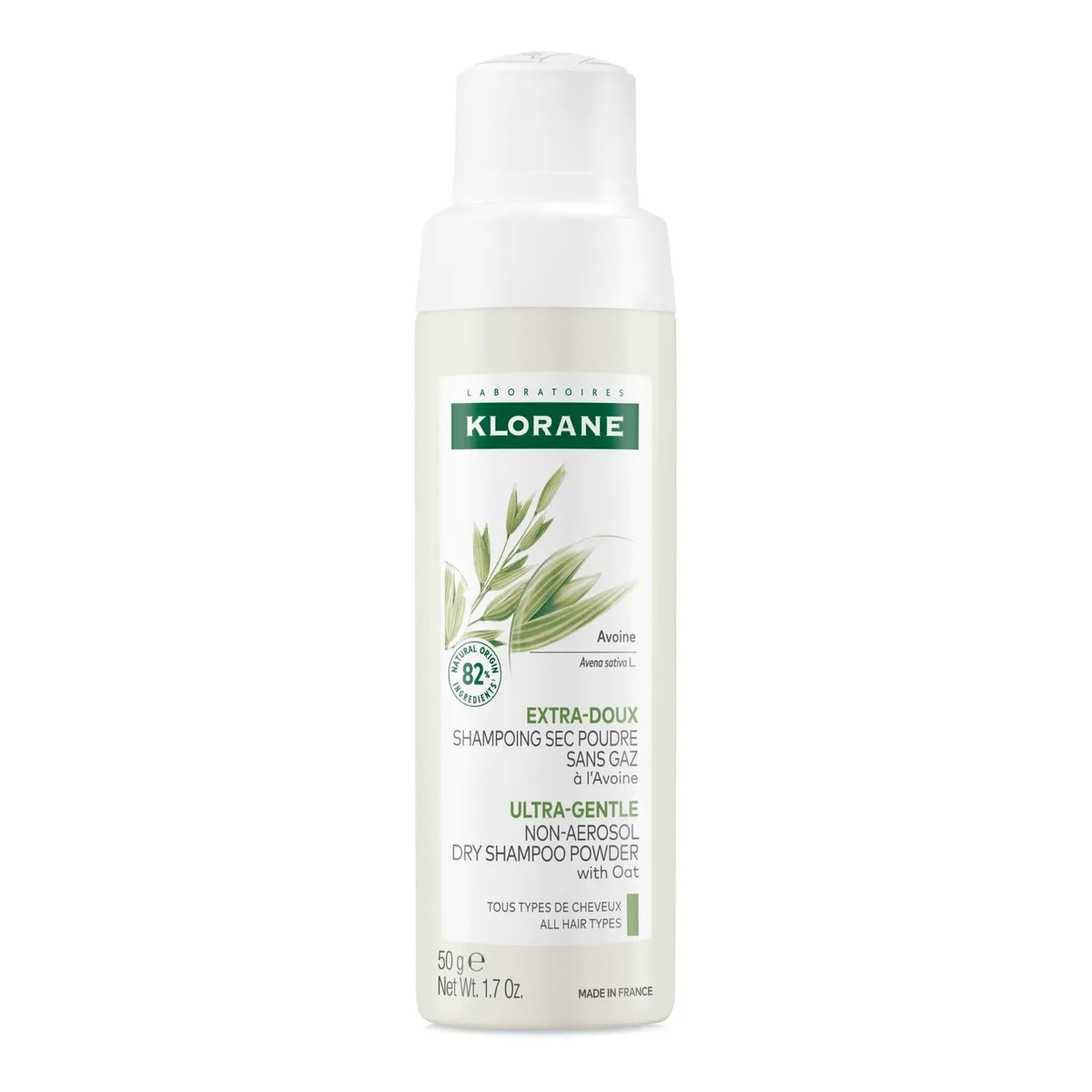 Klorane Lait D'Avoine Shampooing Sec Extra-Doux Sans Gaz 50G