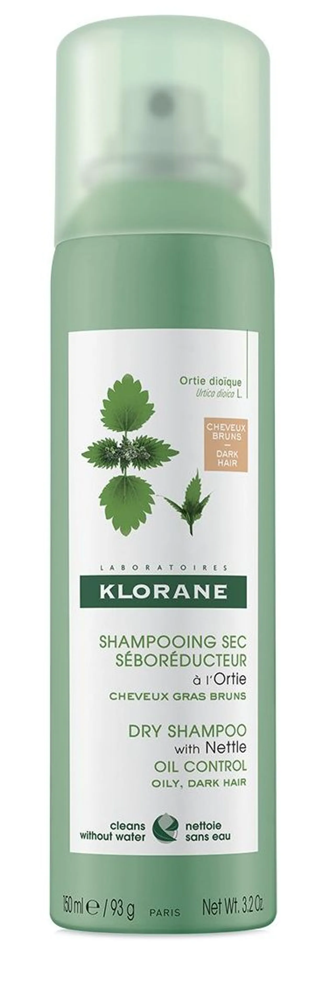 Klorane Shampooing Sec Teinté Purifiant Cheveux Bruns 150ml
