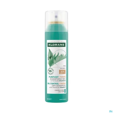 Klorane Droogshampoo Getinte Brandnetel Spray 150 ml (nieuwe formule)