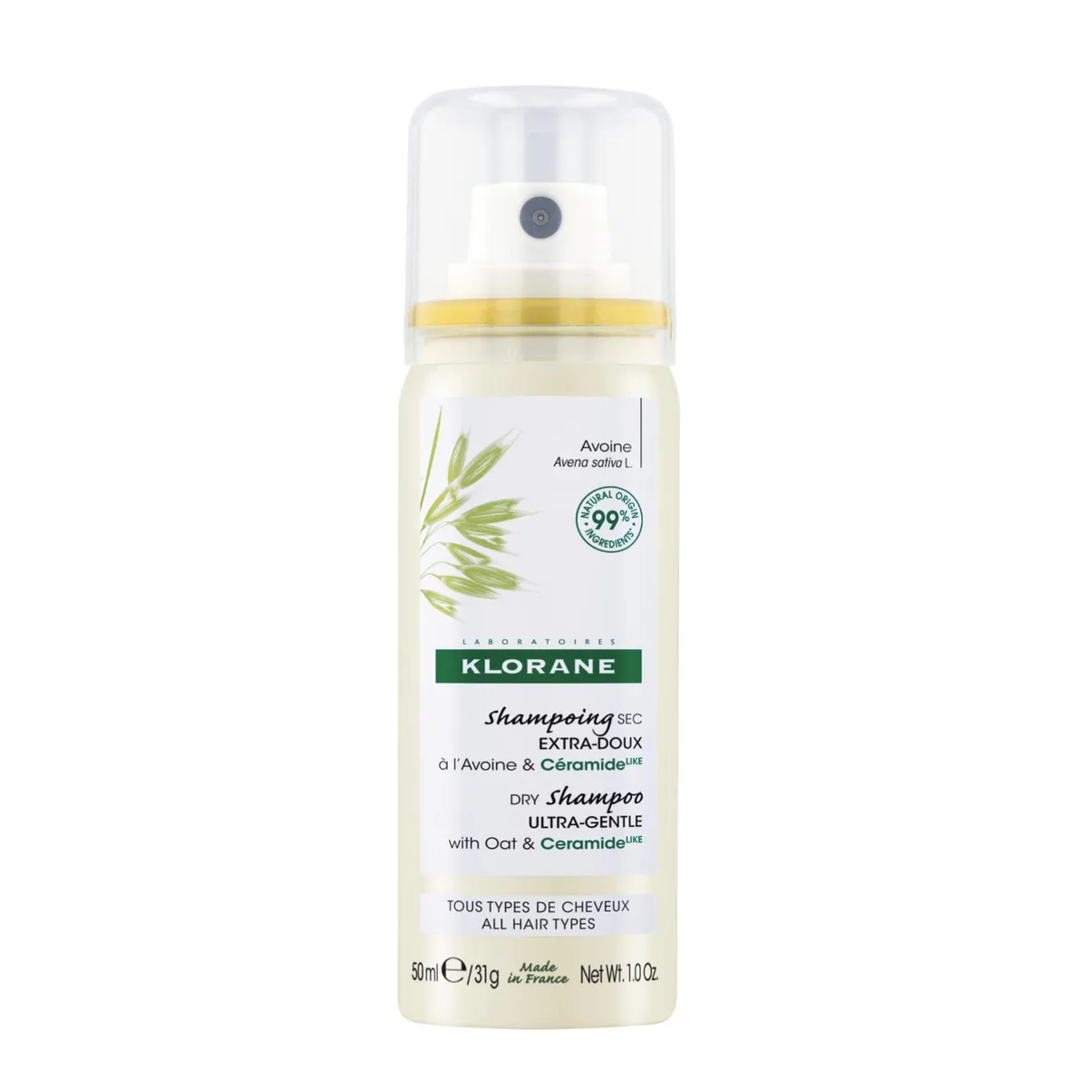Klorane Haver & Ceramide Like Ultramilde Droogshampoo 50Ml